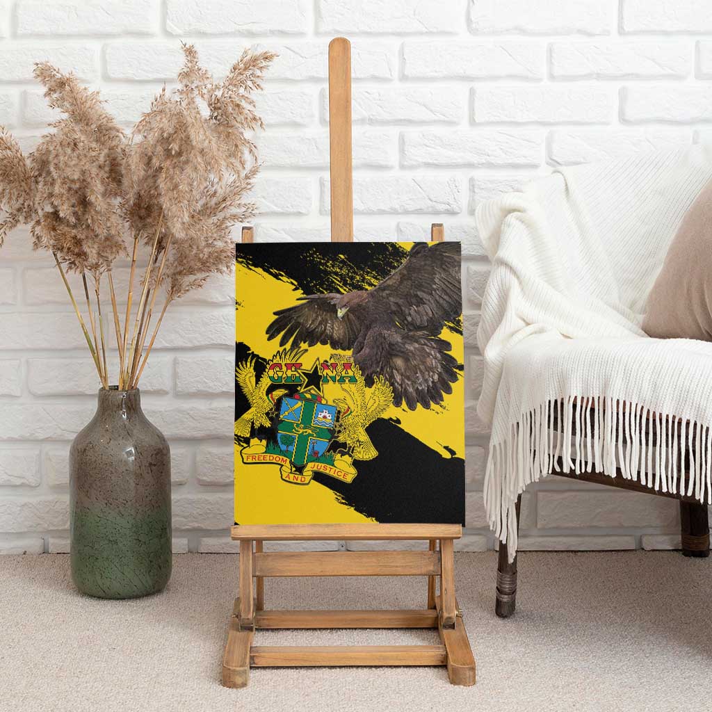 Afro Ghana Canvas Wall Art Eagle With Coat Of Arms