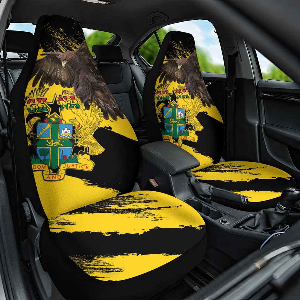 Afro Ghana Car Seat Cover Eagle With Coat Of Arms