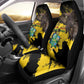 Afro Ghana Car Seat Cover Eagle With Coat Of Arms
