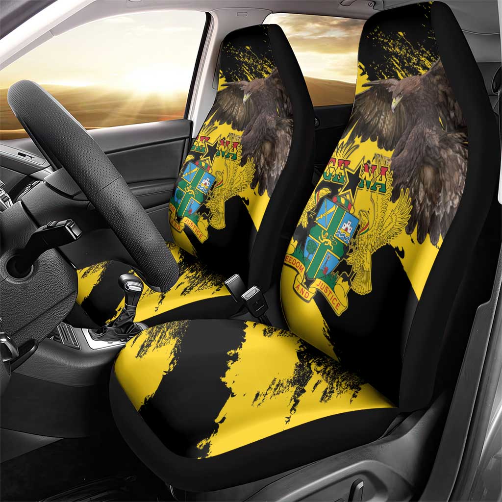 Afro Ghana Car Seat Cover Eagle With Coat Of Arms
