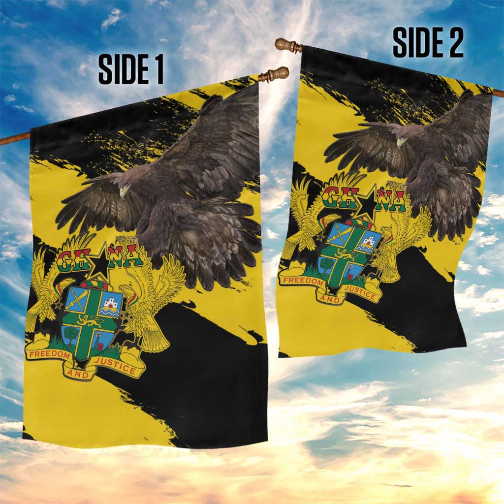 Afro Ghana Garden Flag Eagle With Coat Of Arms