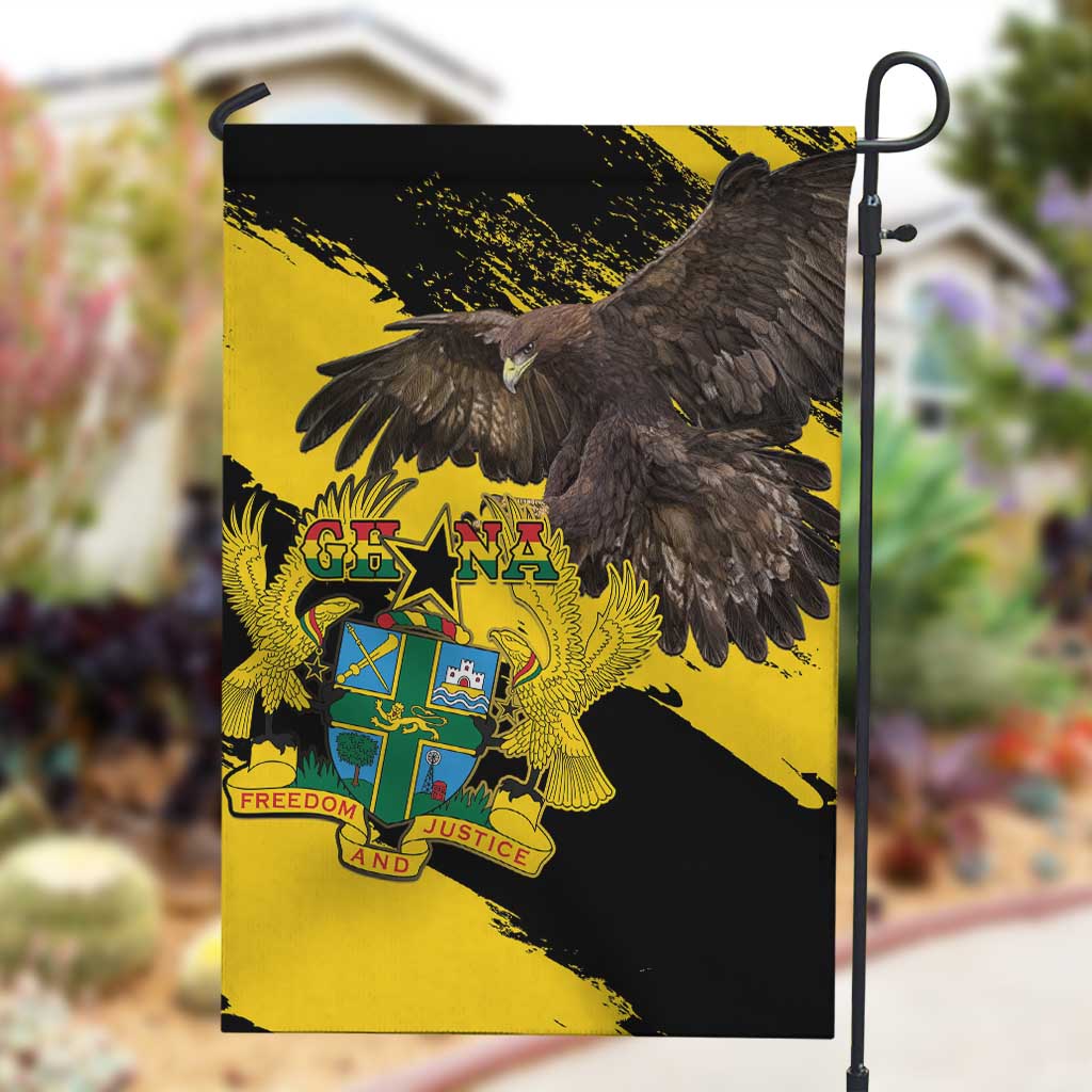 Afro Ghana Garden Flag Eagle With Coat Of Arms