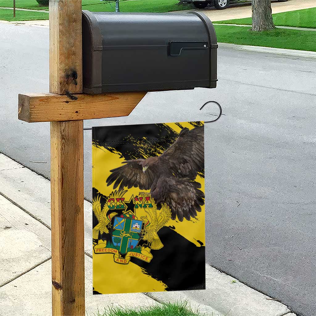 Afro Ghana Garden Flag Eagle With Coat Of Arms