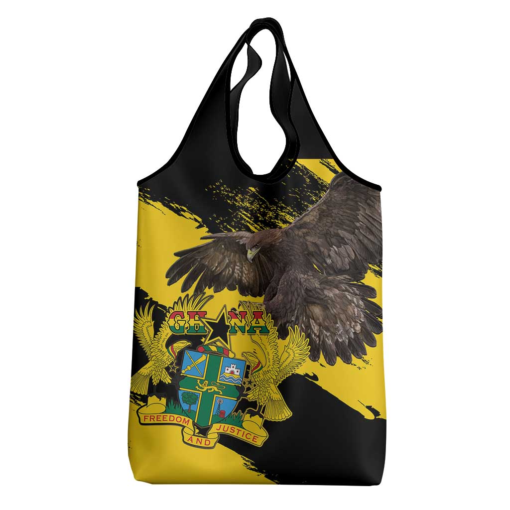 Afro Ghana Grocery Bag Eagle With Coat Of Arms