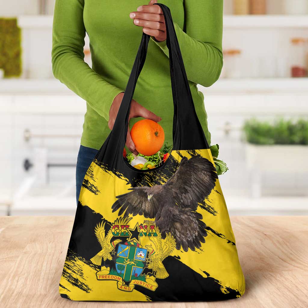 Afro Ghana Grocery Bag Eagle With Coat Of Arms