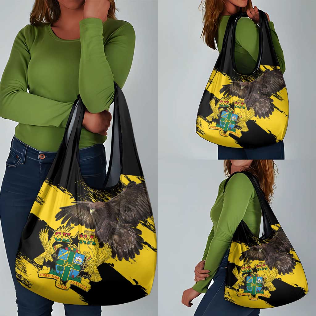Afro Ghana Grocery Bag Eagle With Coat Of Arms