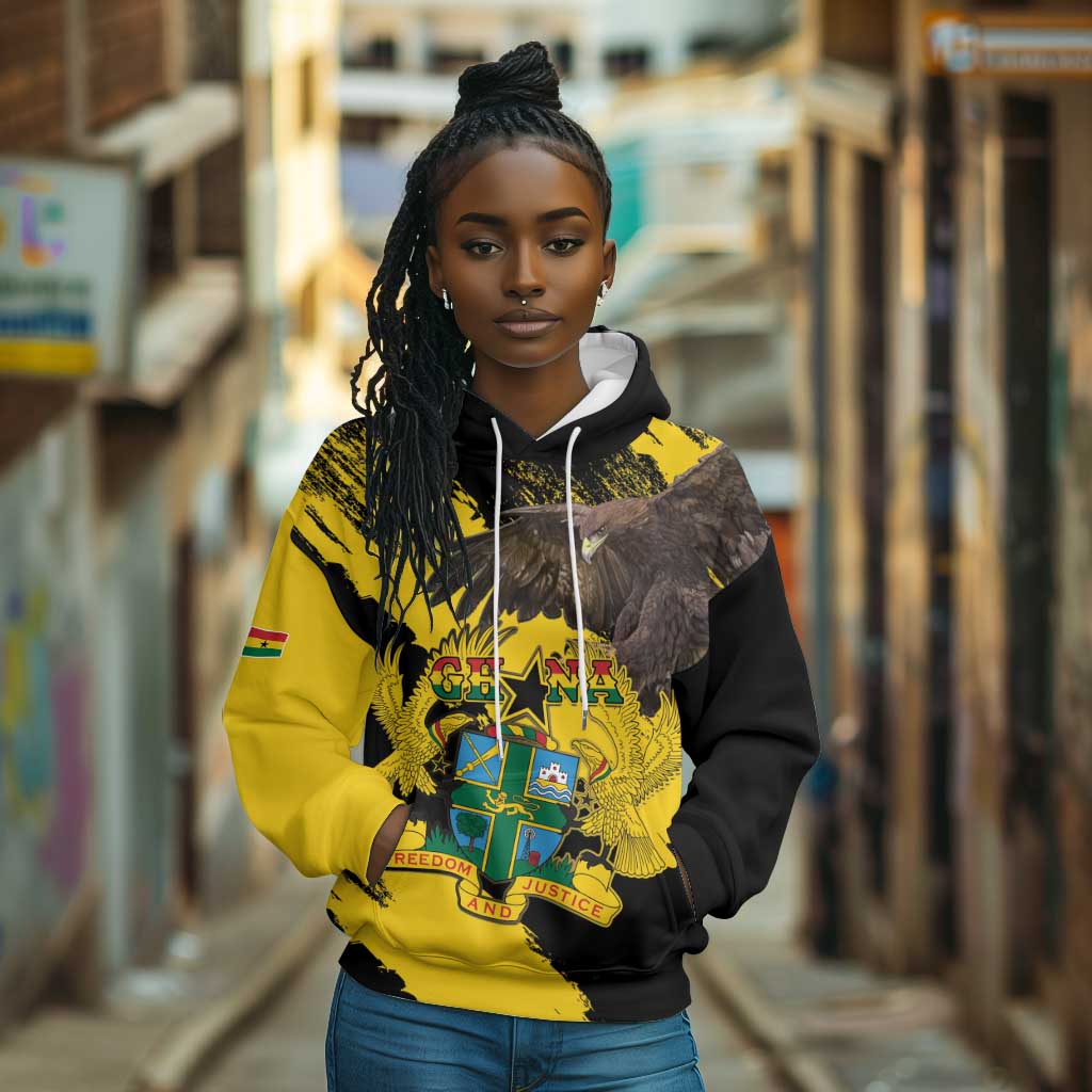 Afro Ghana Hoodie Eagle With Coat Of Arms