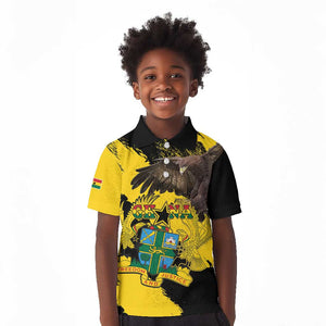 Afro Ghana Kid Polo Shirt Eagle With Coat Of Arms