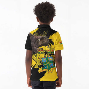 Afro Ghana Kid Polo Shirt Eagle With Coat Of Arms