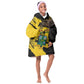 Afro Ghana Kid Wearable Blanket Hoodie Eagle With Coat Of Arms