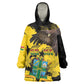 Afro Ghana Kid Wearable Blanket Hoodie Eagle With Coat Of Arms