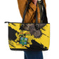 Afro Ghana Leather Tote Bag Eagle With Coat Of Arms