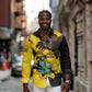 Afro Ghana Long Sleeve Button Shirt Eagle With Coat Of Arms