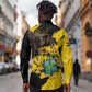 Afro Ghana Long Sleeve Button Shirt Eagle With Coat Of Arms