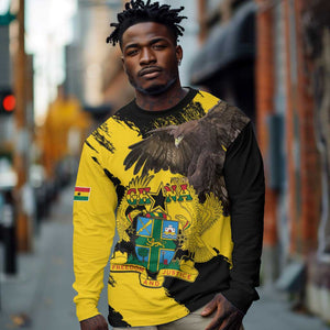 Afro Ghana Long Sleeve Shirt Eagle With Coat Of Arms