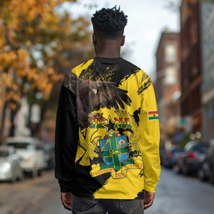 Afro Ghana Long Sleeve Shirt Eagle With Coat Of Arms