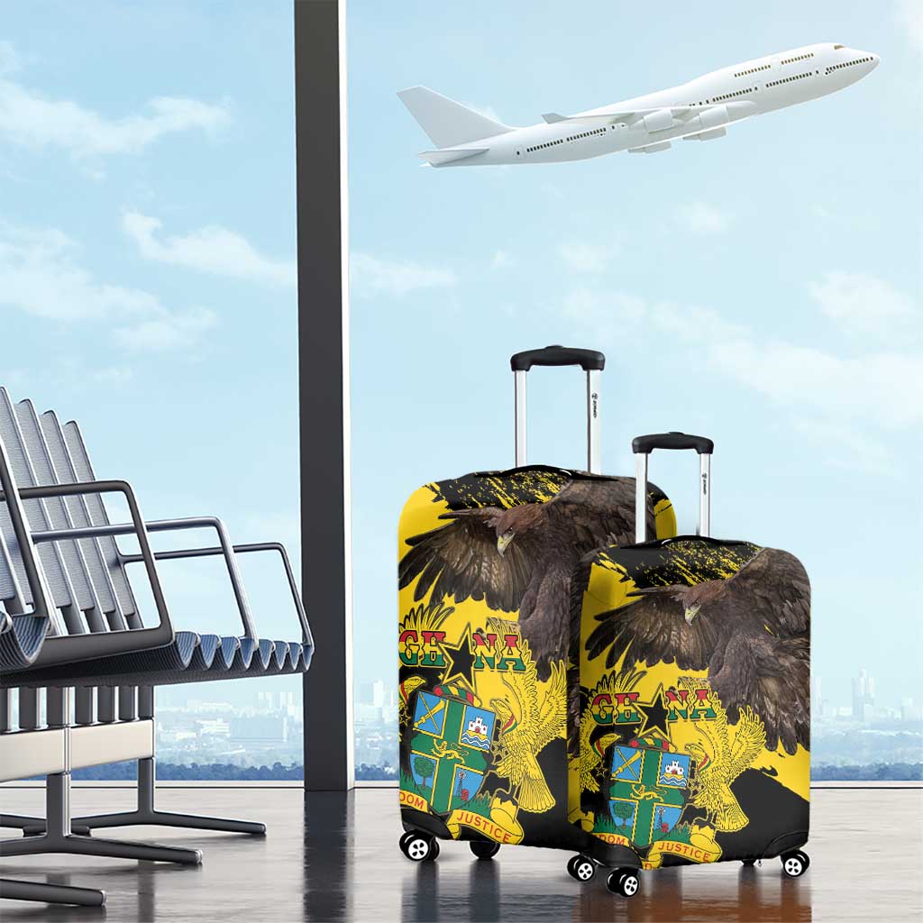 Afro Ghana Luggage Cover Eagle With Coat Of Arms