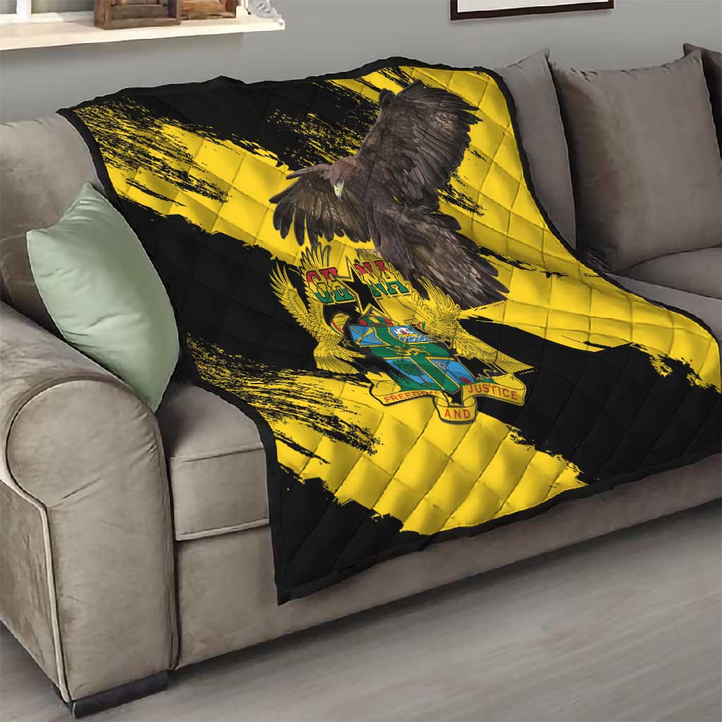 Afro Ghana Quilt Eagle With Coat Of Arms