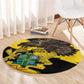 Afro Ghana Round Carpet Eagle With Coat Of Arms