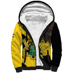Afro Ghana Sherpa Hoodie Eagle With Coat Of Arms