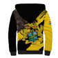 Afro Ghana Sherpa Hoodie Eagle With Coat Of Arms