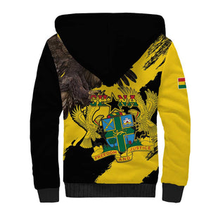 Afro Ghana Sherpa Hoodie Eagle With Coat Of Arms