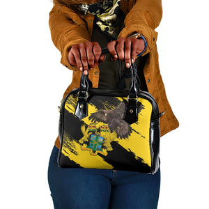 Afro Ghana Shoulder Handbag Eagle With Coat Of Arms