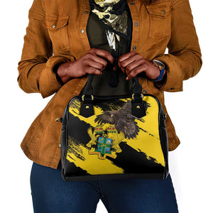 Afro Ghana Shoulder Handbag Eagle With Coat Of Arms