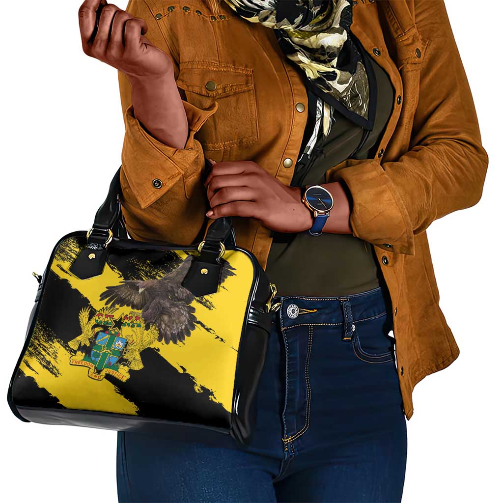 Afro Ghana Shoulder Handbag Eagle With Coat Of Arms