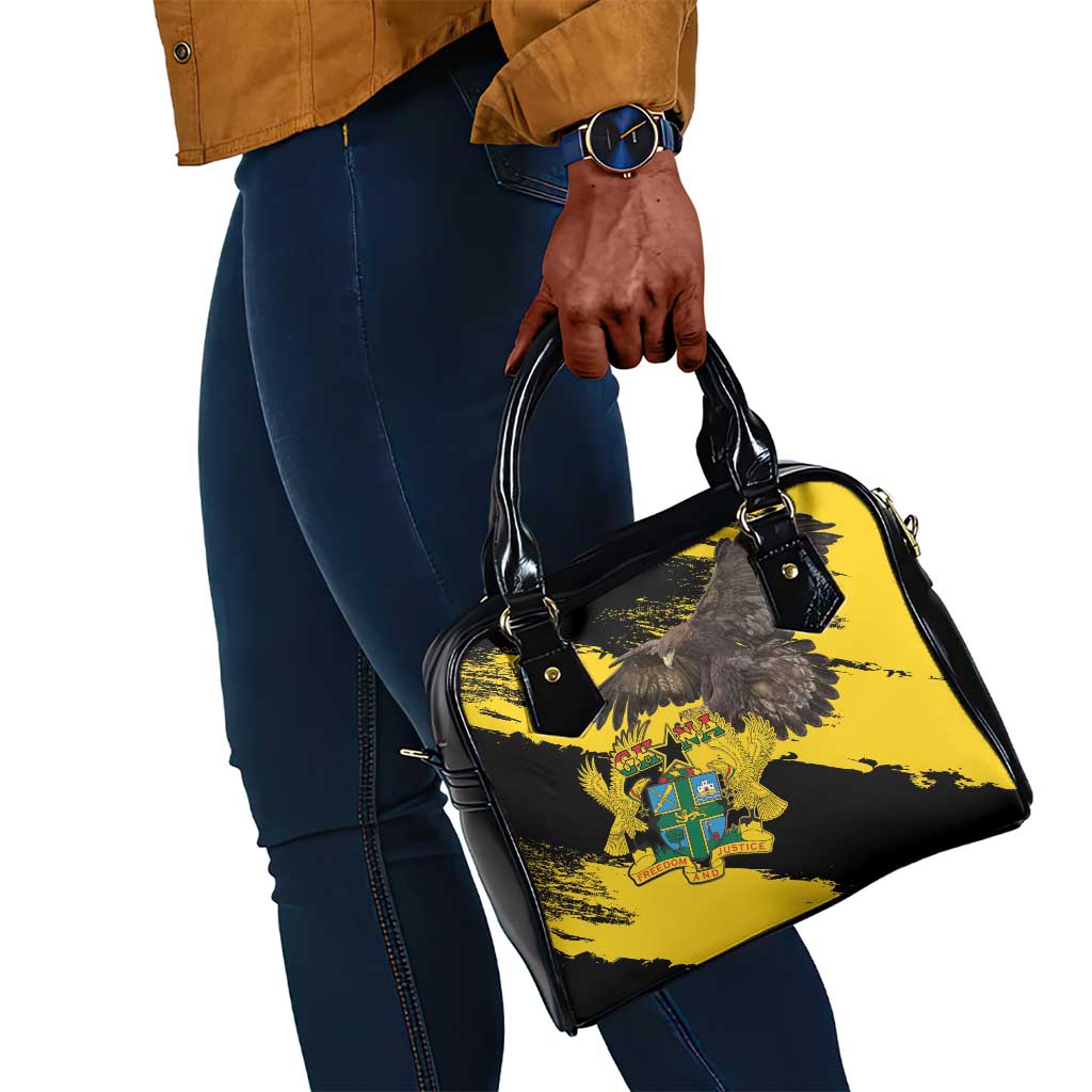 Afro Ghana Shoulder Handbag Eagle With Coat Of Arms