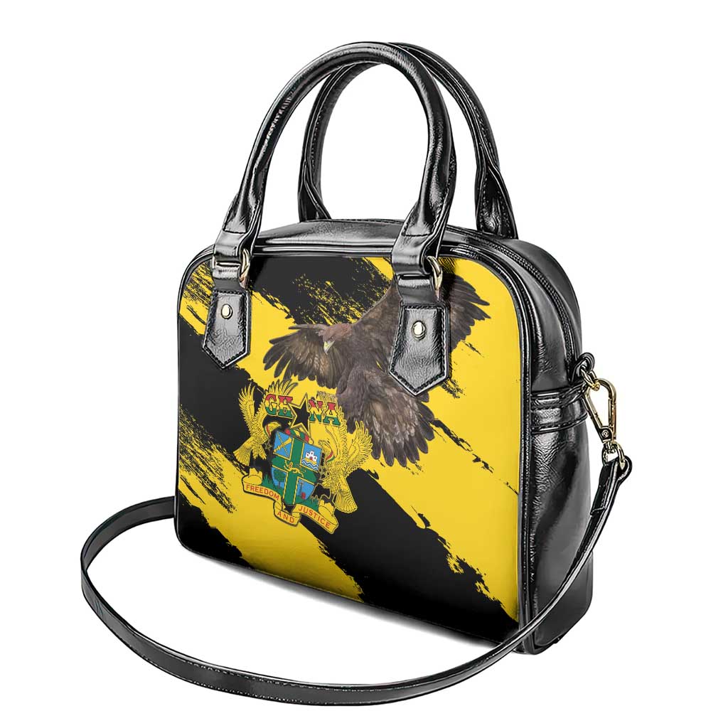 Afro Ghana Shoulder Handbag Eagle With Coat Of Arms