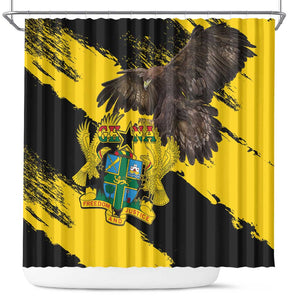 Afro Ghana Shower Curtain Eagle With Coat Of Arms