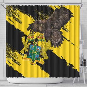 Afro Ghana Shower Curtain Eagle With Coat Of Arms