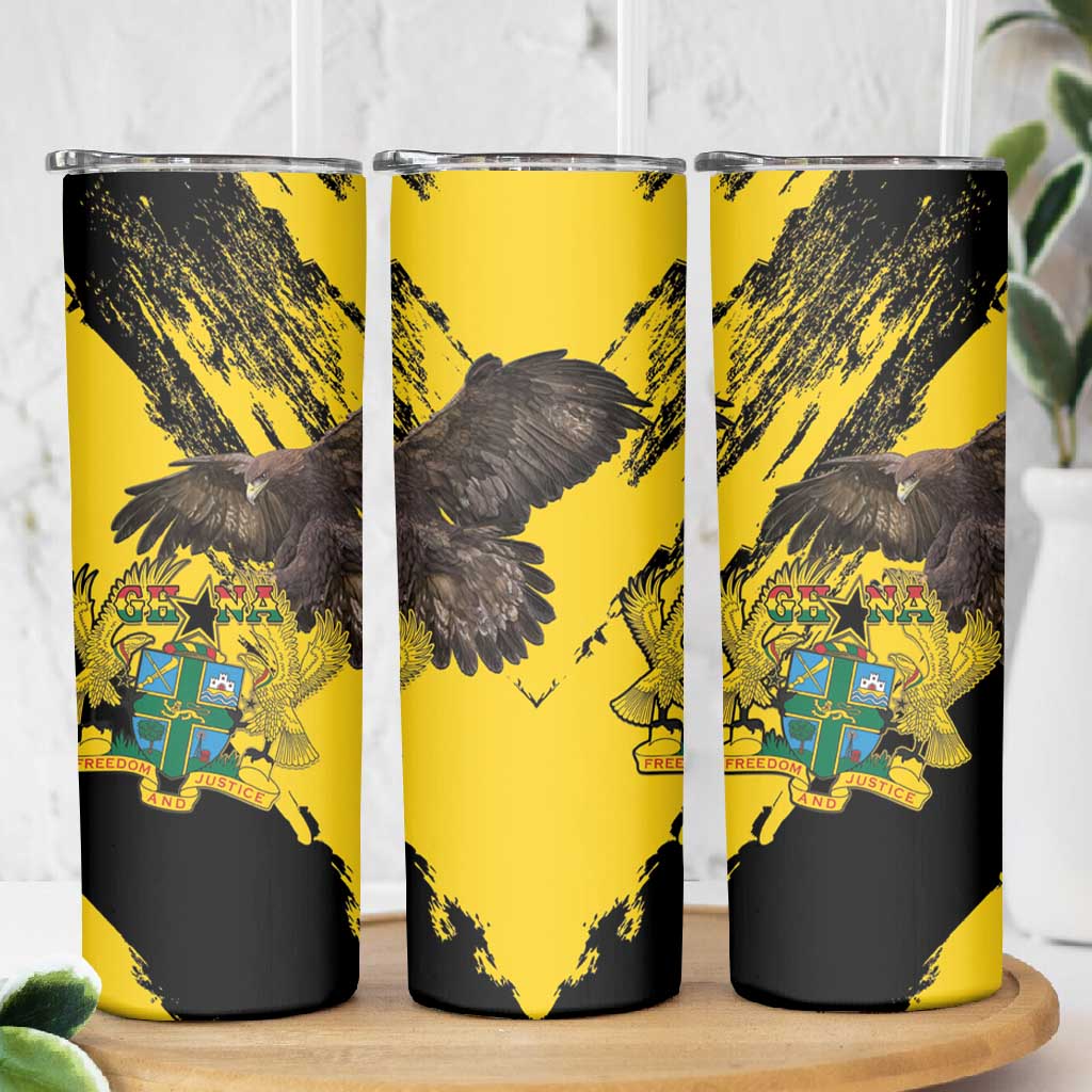 Afro Ghana Skinny Tumbler Eagle With Coat Of Arms