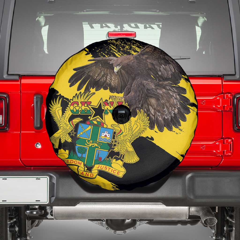 Afro Ghana Spare Tire Cover Eagle With Coat Of Arms