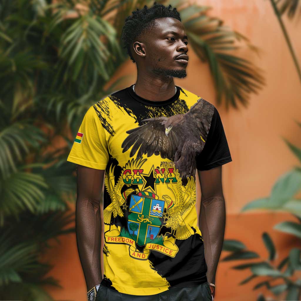 Afro Ghana T shirt Eagle With Coat Of Arms