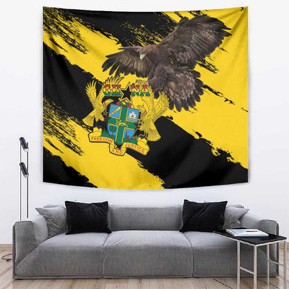 Afro Ghana Tapestry Eagle With Coat Of Arms