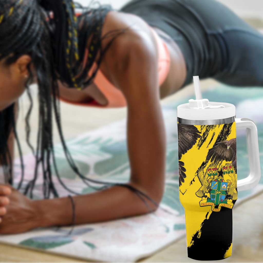 Afro Ghana Tumbler With Handle Eagle With Coat Of Arms
