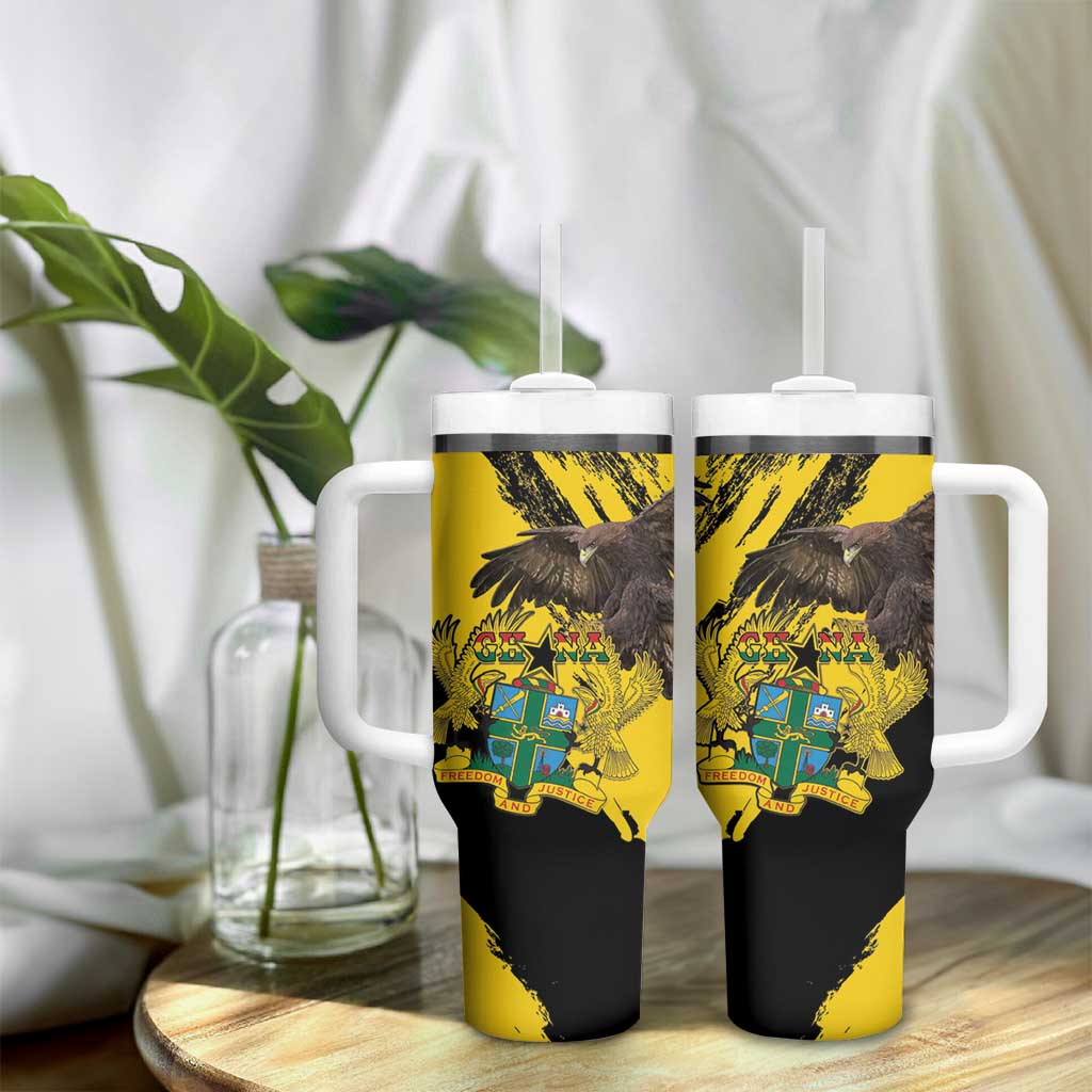 Afro Ghana Tumbler With Handle Eagle With Coat Of Arms