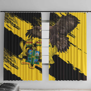 Afro Ghana Window Curtain Eagle With Coat Of Arms
