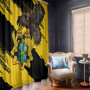 Afro Ghana Window Curtain Eagle With Coat Of Arms