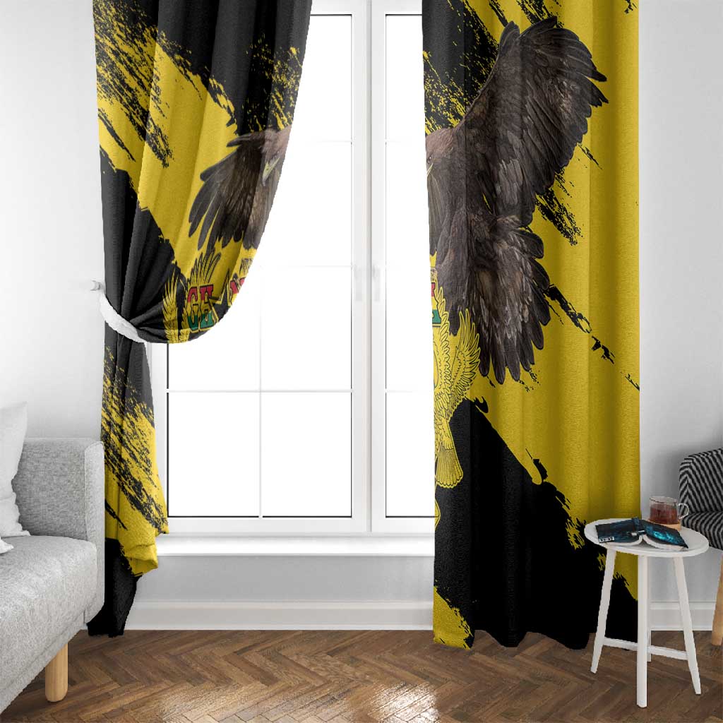 Afro Ghana Window Curtain Eagle With Coat Of Arms