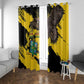 Afro Ghana Window Curtain Eagle With Coat Of Arms