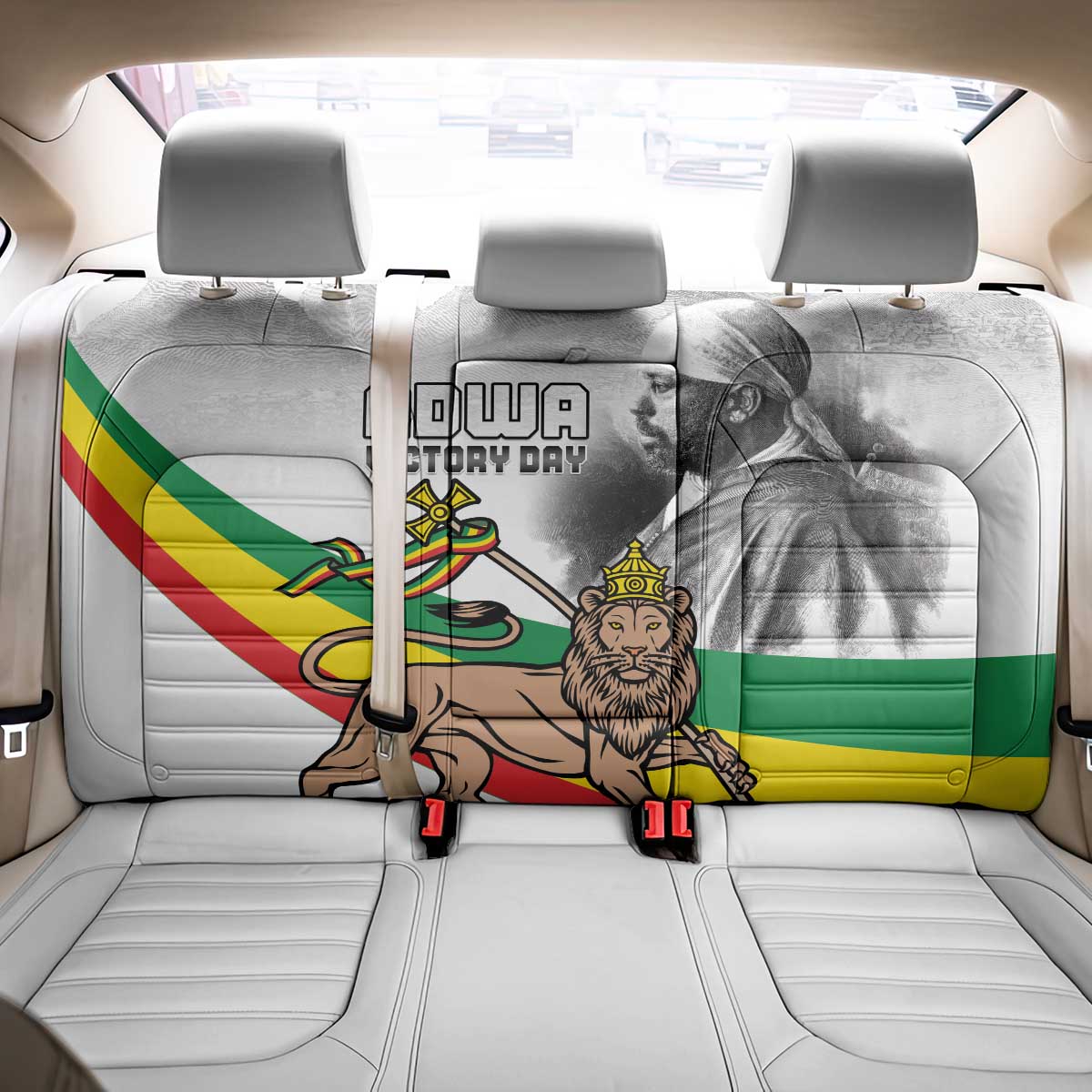 African Victory Menelik II Back Car Seat Cover Battle Of Adwa