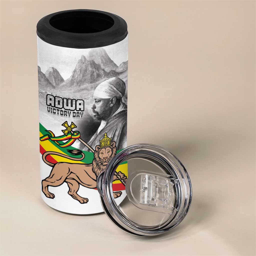 African Victory Menelik II 4 in 1 Can Cooler Tumbler Battle Of Adwa