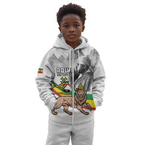 African Victory Menelik II Kid Hoodie Battle Of Adwa