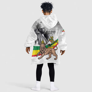 African Victory Menelik II Kid Wearable Blanket Hoodie Battle Of Adwa