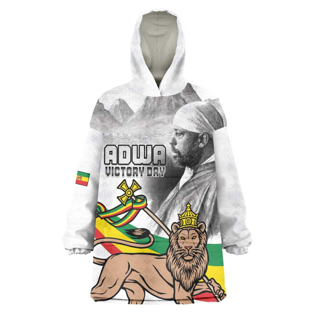 African Victory Menelik II Kid Wearable Blanket Hoodie Battle Of Adwa