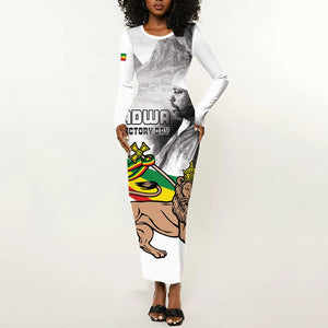 African Victory Menelik II Long Sleeve Bodycon Dress Battle Of Adwa LT15