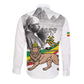 African Victory Menelik II Long Sleeve Button Shirt Battle Of Adwa